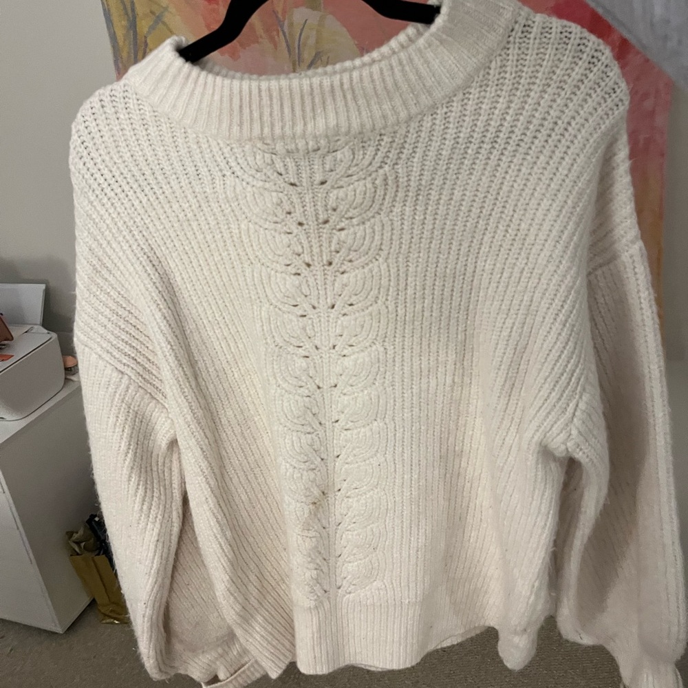White winter sweater